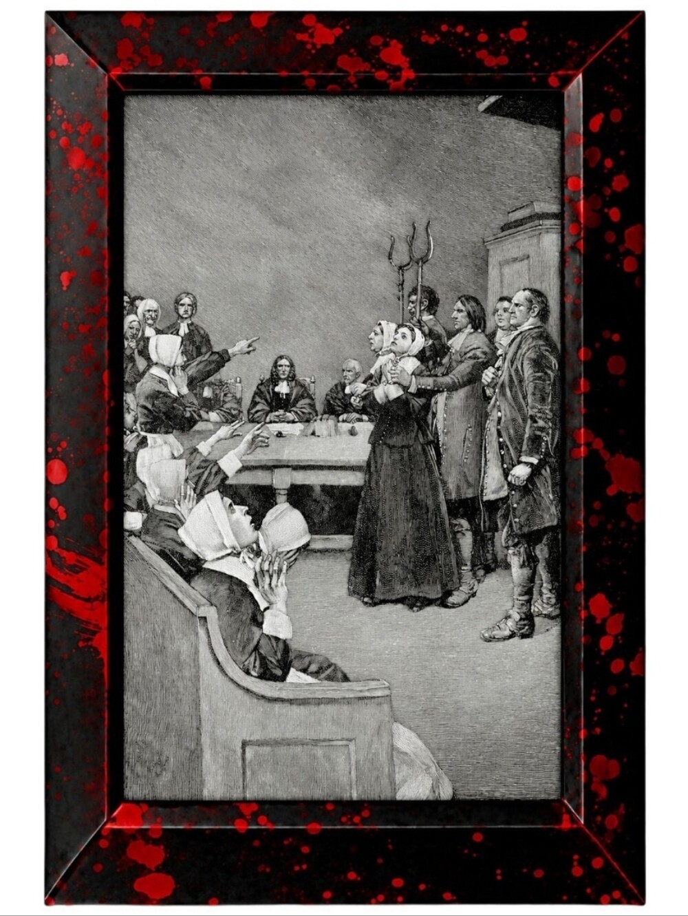 Salem Massachusettes Witch Trails Witchcraft Goth Courtroom History Framed Art